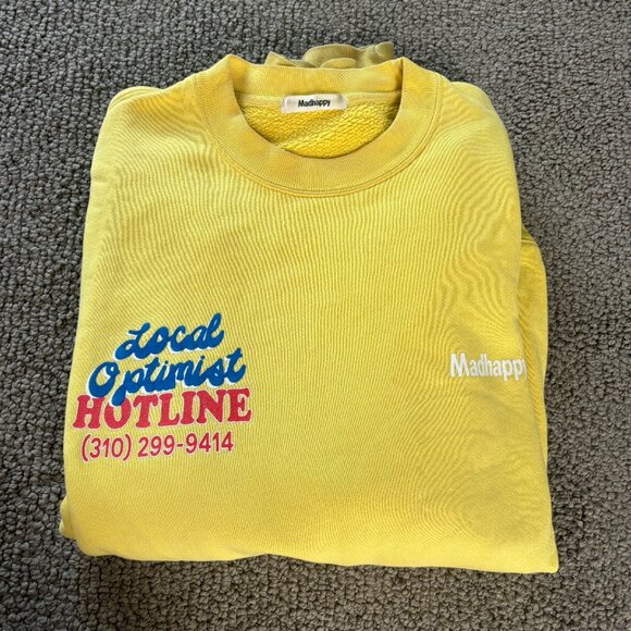 Madhappy Local Optimist Hotline Hoodie - Picture 1 of 2